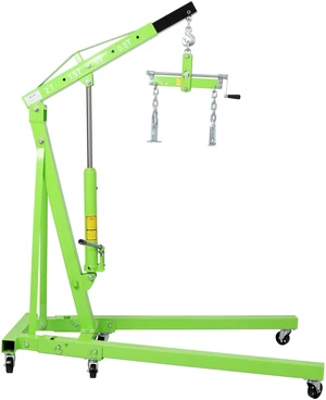 Ton Hydraulic Engine Hoist, Foldable Engine Crane with Leveler Mobile Lifting Hoist for Auto Maintenance and Heavy Load Ton Hydraulic Engine Hoist, Foldable Engine Crane with Leveler Mobile Lifting Hoist for Auto Maintenance and Heavy Load