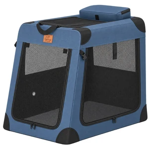 Portable Dog Crate for Car Travel, Collapsible Dog Travel Crate with Folding Steel Frame and 3 Door Mesh Windows Portable Dog Crate for Car Travel, Collapsible Dog Travel Crate with Folding Steel Frame and 3 Door Mesh Windows
