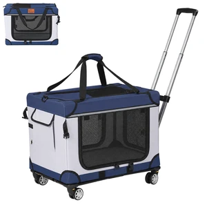 2, 24 Inch Collapsible Travel Dog Crate for Medium Large Dogs Rolling Pet Carrier with Wheels 3 Door Portable Folding 2, 24 Inch Collapsible Travel Dog Crate for Medium Large Dogs Rolling Pet Carrier with Wheels 3 Door Portable Folding