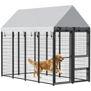 Paw Hut Large Dog Kennel Outdoor with Roof, 3 Doors Expandable Heavy Duty Dog Kennel Outside Run Enclosure with Secure Paw Hut Large Dog Kennel Outdoor with Roof, 3 Doors Expandable Heavy Duty Dog Kennel Outside Run Enclosure with Secure