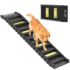 Paw Hut Dog Stairs for Car Truck SUV, Foldable Dog Ramp for Medium Small Dogs Folding Pet Stairs with Non-Slip Strips Paw Hut Dog Stairs for Car Truck SUV, Foldable Dog Ramp for Medium Small Dogs Folding Pet Stairs with Non-Slip Strips