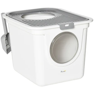 Paw Hut Cat Litter Box with Lid, Covered Kitty Litter Box with Front Entrance Top Exit Scoop Easy Cleaning Cat Toilet Paw Hut Cat Litter Box with Lid, Covered Kitty Litter Box with Front Entrance Top Exit Scoop Easy Cleaning Cat Toilet