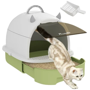 Paw Hut Cat Litter Box, Covered Kitty Litter Box with Lid Scoop Deodorizing Bags for Odor Control Privacy Portable Easy Paw Hut Cat Litter Box, Covered Kitty Litter Box with Lid Scoop Deodorizing Bags for Odor Control Privacy Portable Easy