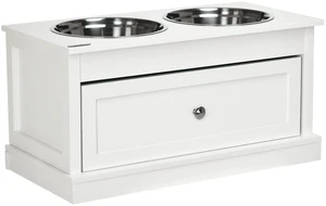 Paw Hut Large Elevated Dog Bowls with Storage Drawer Containing 11l Capacity, Raised Dog Bowl Stand Pet Food Feeding Paw Hut Large Elevated Dog Bowls with Storage Drawer Containing 11l Capacity, Raised Dog Bowl Stand Pet Food Feeding