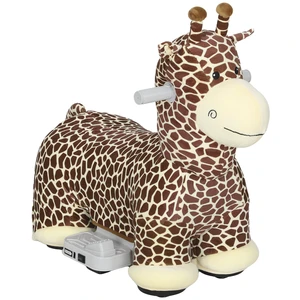 6 Kids Ride Horse, Battery Powered Ride Toy Giraffe Shaped Electric Riding Animal with Washable Cover Music Wheels 6 Kids Ride Horse, Battery Powered Ride Toy Giraffe Shaped Electric Riding Animal with Washable Cover Music Wheels