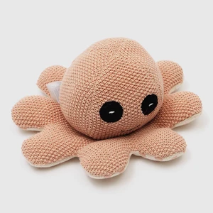 Handmade Small Octopus Toy, Peach Color Pattern, Peach, Cotton, Soft Play Handmade Small Octopus Toy, Peach Color Pattern, Peach, Cotton, Soft Play