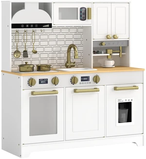 Play Kitchen, Kids Kitchen Playset with Sink Stove Coffee Maker Ice Maker Microwave Oven Clicking Knobs Storage Play Kitchen, Kids Kitchen Playset with Sink Stove Coffee Maker Ice Maker Microwave Oven Clicking Knobs Storage