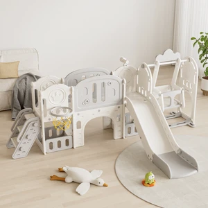 Toddler Slide, Kids Slide for Toddlers Age 1 11 in Baby Outdoor Indoor Playground with Basketball Hoop and Extra Long Toddler Slide, Kids Slide for Toddlers Age 1 11 in Baby Outdoor Indoor Playground with Basketball Hoop and Extra Long
