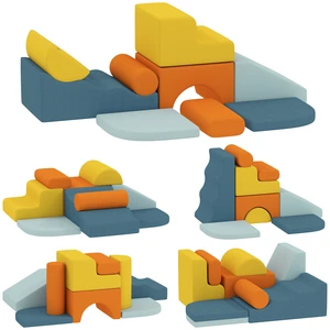 Climbing Toys for Toddlers, 9 Piece Soft Foam Climbing Blocks Set Indoor Toddler Soft Play Set with Removable Cover Climbing Toys for Toddlers, 9 Piece Soft Foam Climbing Blocks Set Indoor Toddler Soft Play Set with Removable Cover