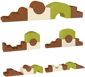 Foam Climbing Blocks, 5 Piece Toddlers Climbing Toys with Corduroy Fabric Non-Slip Bottom Removable Washable Cover Foam Climbing Blocks, 5 Piece Toddlers Climbing Toys with Corduroy Fabric Non-Slip Bottom Removable Washable Cover