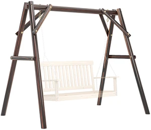 660 LBS Swing Frame, Heavy Duty Frame Wooden Swing Stand for DIY Painting Freestanding Hanging Chair Stand Only 660 LBS Swing Frame, Heavy Duty Frame Wooden Swing Stand for DIY Painting Freestanding Hanging Chair Stand Only