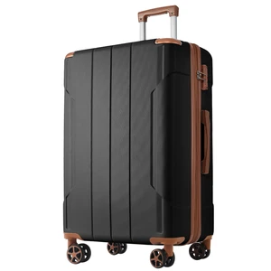 Hardshell Luggage, Lightweight ABS Suitcases with Double Wheels Expandable 28 Inch Checked Luggage, Black Brown, ABS Hardshell Luggage, Lightweight ABS Suitcases with Double Wheels Expandable 28 Inch Checked Luggage, Black Brown, ABS