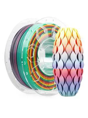 PLA Filament 1.75mm, 3D Printer Filament, 1.0kg (2.2lbs) Spool, No Warp Enhanced Toughness, Dimensional Accuracy ±0.03mm Printing Filament, for FDM 3D Printers (Rainbow) PLA Filament 1.75mm, 3D Printer Filament, 1.0kg (2.2lbs) Spool, No Warp Enhanced Toughness, Dimensional Accuracy ±0.03mm Printing Filament, for FDM 3D Printers (Rainbow)