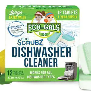 Dishwasher Cleaner - 12 Tablets - 12 Month Supply - Unscented Dishwasher Cleaner - 12 Tablets - 12 Month Supply - Unscented