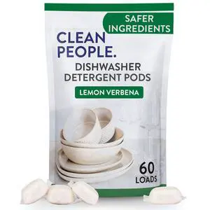 Dishwasher Pods - Cuts Grease & Rinses Sparkling Clean - Residue-Free - Phosphate Free Dishwashing Pods (60 Count, Lemon Verbena) Dishwasher Pods - Cuts Grease & Rinses Sparkling Clean - Residue-Free - Phosphate Free Dishwashing Pods (60 Count, Lemon Verbena)