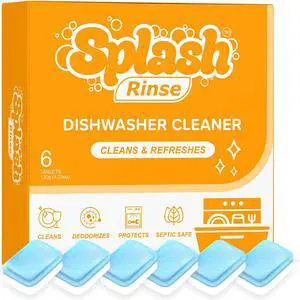 Splash Rinse Dishwasher Cleaner Tablets - Deep Cleaning For All Dishwasher Machine Models Splash Rinse Dishwasher Cleaner Tablets - Deep Cleaning For All Dishwasher Machine Models
