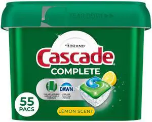Complete Dishwasher Pods, Dishwasher Detergent, Dish Detergent Soap, Lemon, 55 Count Complete Dishwasher Pods, Dishwasher Detergent, Dish Detergent Soap, Lemon, 55 Count