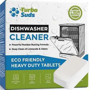 Dishwasher Cleaner and Deodorizer XL Tablets Heavy-Duty Descaler & Odor Remover for Hard Water, Removes Spots & Residue, Enhance Drying & Shine, 12 Pack (1 Year Supply) Dishwasher Cleaner and Deodorizer XL Tablets Heavy-Duty Descaler & Odor Remover for Hard Water, Removes Spots & Residue, Enhance Drying & Shine, 12 Pack (1 Year Supply)