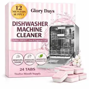 Dishwasher Cleaner And Deodorizer Tablets - 1 Year Supply Unscented Dishwasher Cleaning Tablets - Deep Cleaning Removes Limescale and Odors - Eco-friendly Dish Washer Machine Cleaner - Septic Safe Dishwasher Cleaner And Deodorizer Tablets - 1 Year Supply Unscented Dishwasher Cleaning Tablets - Deep Cleaning Removes Limescale and Odors - Eco-friendly Dish Washer Machine Cleaner - Septic Safe
