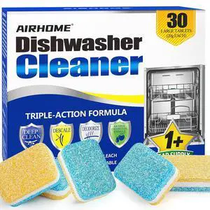 Dishwasher Cleaner Tablets,20g 30-Count Deodorizing Pods (15-Month Supply) - Heavy-Duty Descaler Removes Limescale, Minerals, Grease & Odors, Lemon Scent Dishwasher Cleaner Tablets,20g 30-Count Deodorizing Pods (15-Month Supply) - Heavy-Duty Descaler Removes Limescale, Minerals, Grease & Odors, Lemon Scent
