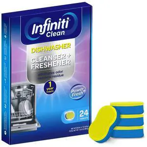 Dishwasher Cleaner and Deodorizer Tablets - Deep Clean Dishwasher Cleaner Tablets, Septic Safe, Natural Limescale Remover - Compatible with All Models (24 Pack) Dishwasher Cleaner and Deodorizer Tablets - Deep Clean Dishwasher Cleaner Tablets, Septic Safe, Natural Limescale Remover - Compatible with All Models (24 Pack)