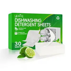 Dishwasher Detergent Sheets, 30 Count Eco Friendly Enzyme Dishwasher Detergent Sheets, Residue-Free Clean Portable Dishwashing Soap Strips for Dishes, Glasses, Utensils and Cookware Dishwasher Detergent Sheets, 30 Count Eco Friendly Enzyme Dishwasher Detergent Sheets, Residue-Free Clean Portable Dishwashing Soap Strips for Dishes, Glasses, Utensils and Cookware