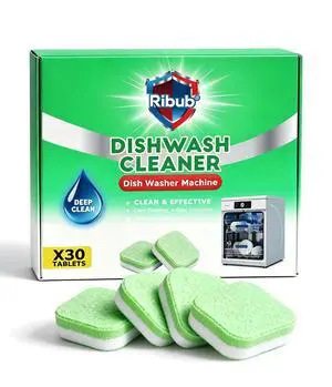 Dishwasher Cleaner Tablets, 30 Pack, Helps Reduce Limescale, Grease & Odors, Supports Hard Water Buildup, for Dishwasher Spray Arms, Filters & Drains, Tea Tree Oil Dishwasher Cleaner Tablets, 30 Pack, Helps Reduce Limescale, Grease & Odors, Supports Hard Water Buildup, for Dishwasher Spray Arms, Filters & Drains, Tea Tree Oil