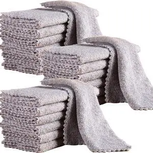 20 Pack Kitchen Dish Cloths 10" x 10" Super Soft & Absorbent Coral Velvet Microfiber Cleaning Towels Nonstick Oil Fast Drying Washable Lint-Free Dish Rags Reusable Dishcloths for Household Cleaning 20 Pack Kitchen Dish Cloths 10" x 10" Super Soft & Absorbent Coral Velvet Microfiber Cleaning Towels Nonstick Oil Fast Drying Washable Lint-Free Dish Rags Reusable Dishcloths for Household Cleaning