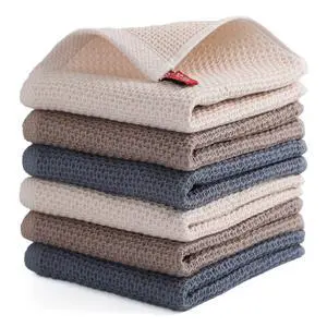 Dish Cloth for Kitchen 6 Packs Cotton Cleaning Rags in Waffle Wave, Ultra Soft Super Absorbent Dishcloth for Washing Dishes, 13 x 13 Quick Drying Reusable Dish Towels for Home Kitchen (Mixed Color) Dish Cloth for Kitchen 6 Packs Cotton Cleaning Rags in Waffle Wave, Ultra Soft Super Absorbent Dishcloth for Washing Dishes, 13 x 13 Quick Drying Reusable Dish Towels for Home Kitchen (Mixed Color)