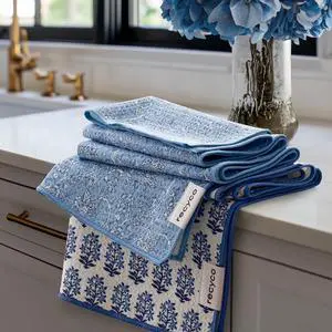 Waffle Kitchen Towel Set of 2 - Quick Dry Microfiber Sustainable Dish Towels - Ultra Absorbent Reusable Cleaning Tea Towels - Lightweight Hand Towels,16x 28, Porcelain Blue Waffle Kitchen Towel Set of 2 - Quick Dry Microfiber Sustainable Dish Towels - Ultra Absorbent Reusable Cleaning Tea Towels - Lightweight Hand Towels,16x 28, Porcelain Blue