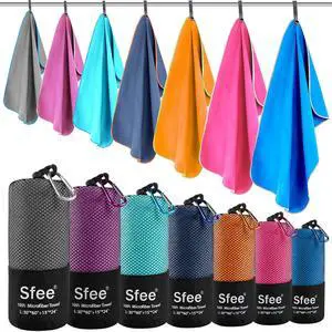 2 Pack Microfiber Travel Towel, Quick Dry Towel Camping Towel Super Absorbent Compact Lightweight Sports Swim Gym Towels Set for Gym, Hiking, Pool, Backpacking, Bath, Yoga (M :48"x21"+24"x15") 2 Pack Microfiber Travel Towel, Quick Dry Towel Camping Towel Super Absorbent Compact Lightweight Sports Swim Gym Towels Set for Gym, Hiking, Pool, Backpacking, Bath, Yoga (M :48"x21"+24"x15")