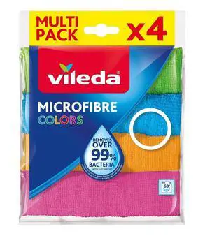 Microfibre Colors Pack of 4 Multi-Purpose Cleaning Cloths Microfibre Colors Pack of 4 Multi-Purpose Cleaning Cloths