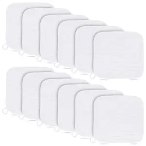 Baby Washcloths -100% Cotton Muslin Soft Baby Bath Wash Cloths and Absorbent Baby Wipes for Newborns Kids Girls and Boys - 12 Pack, 12x12 Inches - White Baby Washcloths -100% Cotton Muslin Soft Baby Bath Wash Cloths and Absorbent Baby Wipes for Newborns Kids Girls and Boys - 12 Pack, 12x12 Inches - White