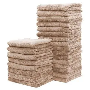24 Pack Kitchen Dishcloths - Does Not Shed Fluff - Reusable Dish Towels, Dish Cloths, Super Absorbent Coral Fleece Cleaning Cloths, Nonstick Oil Washable Fast Drying, 7 x 9 Inch (Brown) 24 Pack Kitchen Dishcloths - Does Not Shed Fluff - Reusable Dish Towels, Dish Cloths, Super Absorbent Coral Fleece Cleaning Cloths, Nonstick Oil Washable Fast Drying, 7 x 9 Inch (Brown)