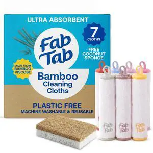 Viscose Cleaning Cloths - Made from Bamboo - Reusable, 7-Pack Viscose Cleaning Cloths - Made from Bamboo - Reusable, 7-Pack
