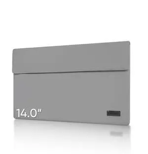 14.0" Portable Monitor Sleeve Bag, PU Leather Laptop Tablet Case, Grey 14.0" Portable Monitor Sleeve Bag, PU Leather Laptop Tablet Case, Grey