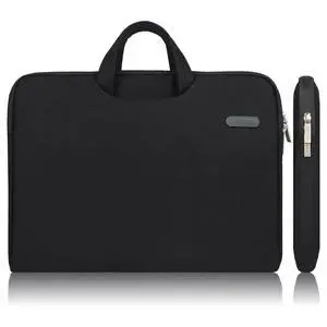 13 13.3 14 Inch Water-Resistant Canvas Fabric Laptop Sleeve with Handle&Zipper Pocket/Notebook Computer Case/Ultrabook Carrying Bag for HP/Dell/Lenovo/A sus/Acer/Samsung, Black 13 13.3 14 Inch Water-Resistant Canvas Fabric Laptop Sleeve with Handle&Zipper Pocket/Notebook Computer Case/Ultrabook Carrying Bag for HP/Dell/Lenovo/A sus/Acer/Samsung, Black