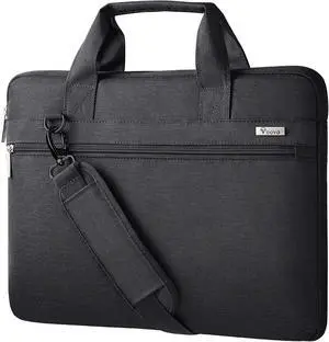 Laptop Bag 13-14 Inch, 360° Protective Laptop Case Sleeve with Shoulder Strap Compatible with Macbook Air 13, MacBook Pro 13/14, Waterproof Computer Bag Slim Briefcase for Men Women, Black Laptop Bag 13-14 Inch, 360° Protective Laptop Case Sleeve with Shoulder Strap Compatible with Macbook Air 13, MacBook Pro 13/14, Waterproof Computer Bag Slim Briefcase for Men Women, Black