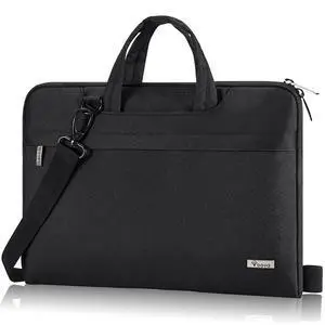 Laptop Bag 13 14 Inch, Waterproof Computer Sleeve Carrying Case with Shoulder Straps & Handle Compatible with Macbook Air 13 M2/M3/M4, MacBook Pro 13/14, HP Dell Lenovo Chromebook 14, Black Laptop Bag 13 14 Inch, Waterproof Computer Sleeve Carrying Case with Shoulder Straps & Handle Compatible with Macbook Air 13 M2/M3/M4, MacBook Pro 13/14, HP Dell Lenovo Chromebook 14, Black
