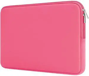 14 Inch Laptop Sleeve Case Soft Lining Cover, Bright Pink 14 Inch Laptop Sleeve Case Soft Lining Cover, Bright Pink