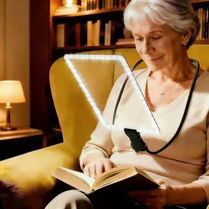 Large Hands-Free Magnifying Glass with 50 Ultra-Bright LED Light, Lightweight Lighted Neck Page Magnifier for Reading Books, Sewing, Knitting, Cross Stitch & Crafts for Close Work for Seniors Large Hands-Free Magnifying Glass with 50 Ultra-Bright LED Light, Lightweight Lighted Neck Page Magnifier for Reading Books, Sewing, Knitting, Cross Stitch & Crafts for Close Work for Seniors