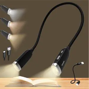Neck Reading Light, 3 Color & Brightness Adjustable Book Light for Reading in Bed, Hands-Free, Lightweight, USB C Rechargeable, Eye-Caring, Perfect for Crafts, Camping, Kids & Adults (black) Neck Reading Light, 3 Color & Brightness Adjustable Book Light for Reading in Bed, Hands-Free, Lightweight, USB C Rechargeable, Eye-Caring, Perfect for Crafts, Camping, Kids & Adults (black)