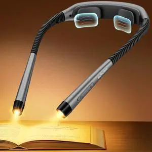 Neck Light with Timer, 100 Hours Book Light for Bedtime Reading Neck Light with Timer, 100 Hours Book Light for Bedtime Reading