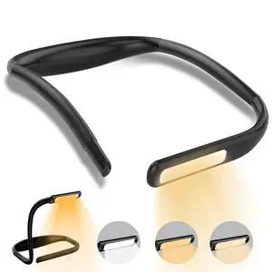 LED Neck Reading Light,Book Lights for Reading in Bed,Adjustable Brightness Desk Lamp,3 Color,with Bendable Arms,Suitable for Repairing,Night Running,Walking,Knitting,Camping,Perfect Gifts LED Neck Reading Light,Book Lights for Reading in Bed,Adjustable Brightness Desk Lamp,3 Color,with Bendable Arms,Suitable for Repairing,Night Running,Walking,Knitting,Camping,Perfect Gifts