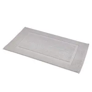 Banded Bathroom Bath Rug Mat, Machine Washable, 100% Cotton, 31" x 20", Light Gray Banded Bathroom Bath Rug Mat, Machine Washable, 100% Cotton, 31" x 20", Light Gray