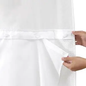 1 Pack Fabric Snap-in Shower Curtain Liner Replacement,Compatible with No Hook Shower Curtain with Snap in Liner, Removable & Water-Repellent,Machine Washable,70x54,White 1 Pack Fabric Snap-in Shower Curtain Liner Replacement,Compatible with No Hook Shower Curtain with Snap in Liner, Removable & Water-Repellent,Machine Washable,70x54,White