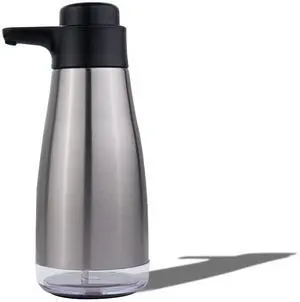 15oz Liquid Soap Dispenser for Dish and Hand Soap Stainless Finish 15oz Liquid Soap Dispenser for Dish and Hand Soap Stainless Finish