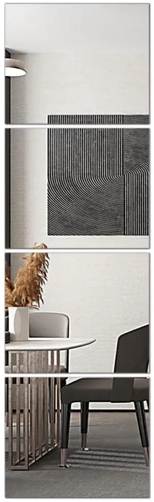 Glass Full Length Wall Mirror Tiles, 14'' x 12'' 4PCS Glass Full Length Wall Mirror Tiles, 14'' x 12'' 4PCS