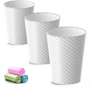 Bathroom Trash Can 3 Pack, 1.8 Gallon Small Trash Can with Trash Bags Bathroom Trash Can 3 Pack, 1.8 Gallon Small Trash Can with Trash Bags
