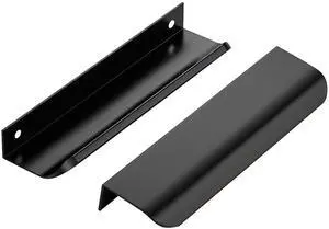 Matte Black Cabinet Handles Finger Edge Pulls 5.9 Inch CC 10 Pack Matte Black Cabinet Handles Finger Edge Pulls 5.9 Inch CC 10 Pack